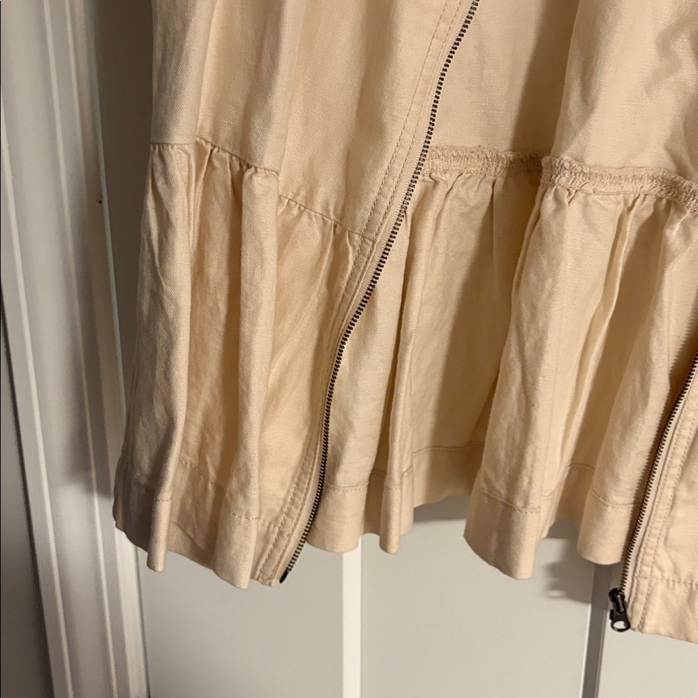 LOFT Beige Ruffle Utility Jacket - Picture 3 of 3